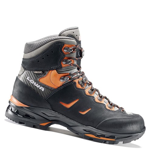 Bottes Randonnée Lowa Camino GTX Homme Noir Orange | IVNO41562