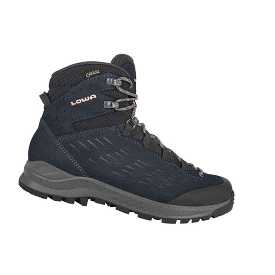 Bottes Randonnée Lowa Explorer GTX Mid WS Femme Bleu Marine Rose | PRDT98174
