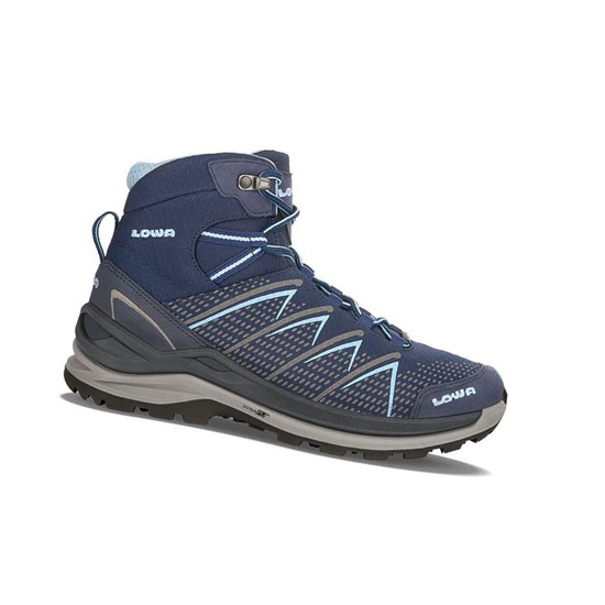 Bottes Randonnée Lowa Ferrox Pro GTX Mid WS Femme Bleu Marine Bleu | YPIM16583