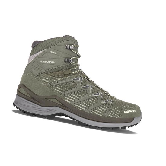 Bottes Randonnée Lowa Innox Pro GTX Mid Homme Vert Olive | JODY82457