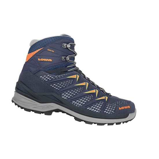 Bottes Randonnée Lowa Innox Pro GTX Mid Homme Bleu Marine | QCKR93475