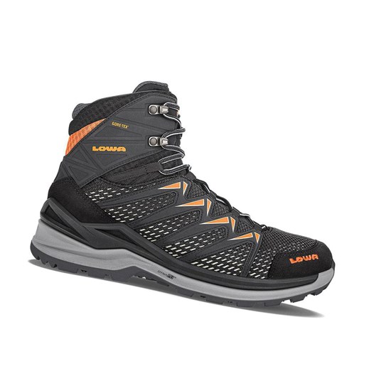 Bottes Randonnée Lowa Innox Pro GTX Mid Homme Noir Orange | TCEM54190