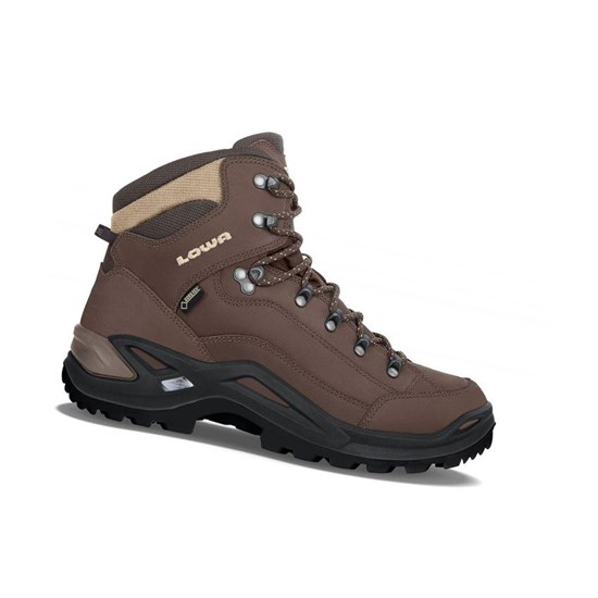 Bottes Randonnée Lowa Renegade GTX Mid Homme Marron | FVPY84097