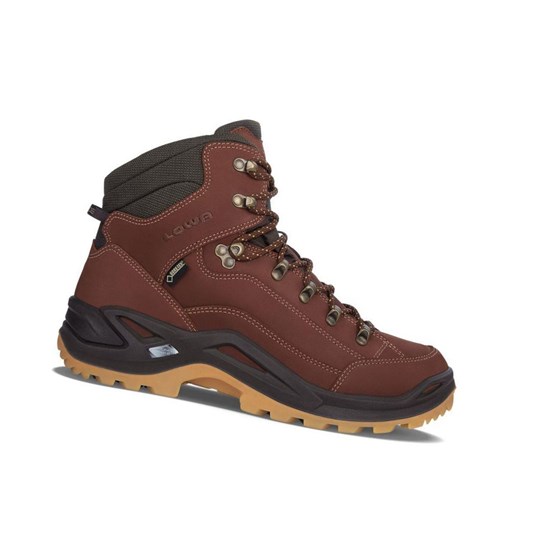Bottes Randonnée Lowa Renegade GTX Mid Homme Marron Foncé | MSNE53901