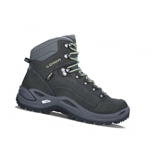 Bottes Randonnée Lowa Renegade GTX Mid WS Femme Graphite / Jade | KZRX86429