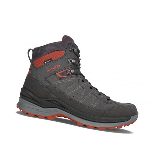 Bottes Randonnée Lowa Toro Evo GTX Mid Homme Graphite / Rust | VTJX46983
