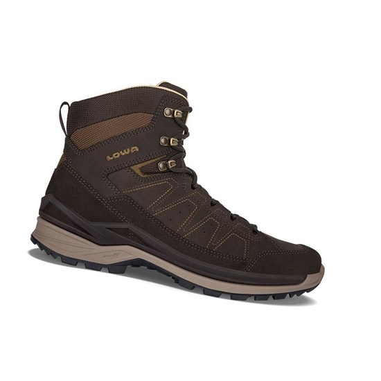 Bottes Randonnée Lowa Toro Evo LL Mid Homme Marron Foncé | CHSG03876