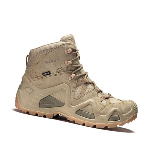 Bottes Tactiques Lowa Zephyr GTX Mid TF Homme Desert | JXBW50437