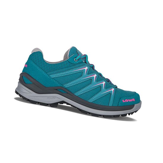 Chaussures de Marche Lowa Innox Pro GTX LO WS Femme Turquoise Rose | AGSP85236