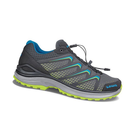 Chaussures de Marche Lowa Maddox GTX LO Homme Graphite / Lime | NXJW15394
