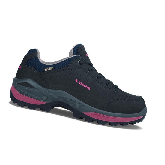 Chaussures de Marche Lowa Renegade GTX LO WS Femme Bleu Marine | HUQB20368